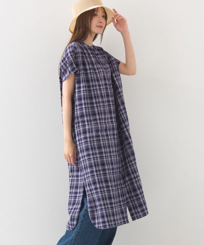 【OMNES】ダブルガーゼフレンチスリーブロングシャツ【1524-4201】