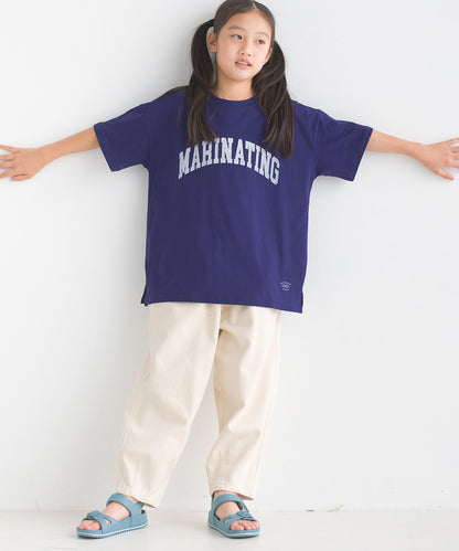 【hbD】【OMNES】キッズ バイオポリウォッシュプリント半袖Tシャツ【1524-5514】