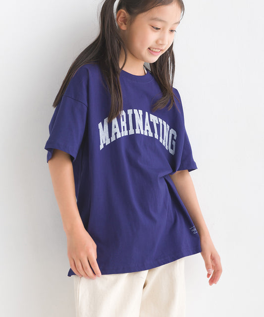 【OMNES】キッズ バイオポリウォッシュプリント半袖Tシャツ【1524-5514】