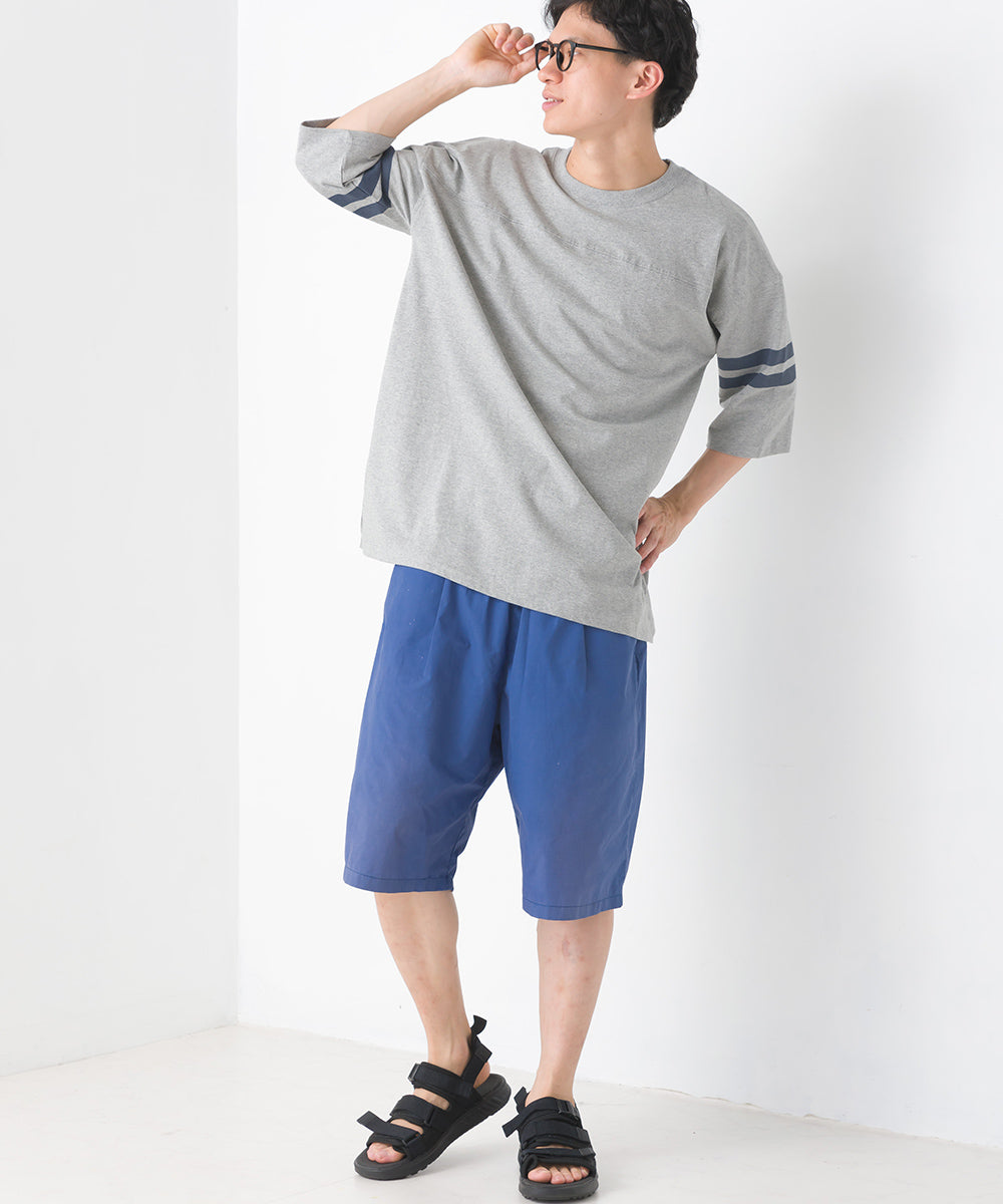 【hbD】【OMNES】ユニセックス バイオポリウォッシュ6分袖フットボールTシャツ【1524-5516】