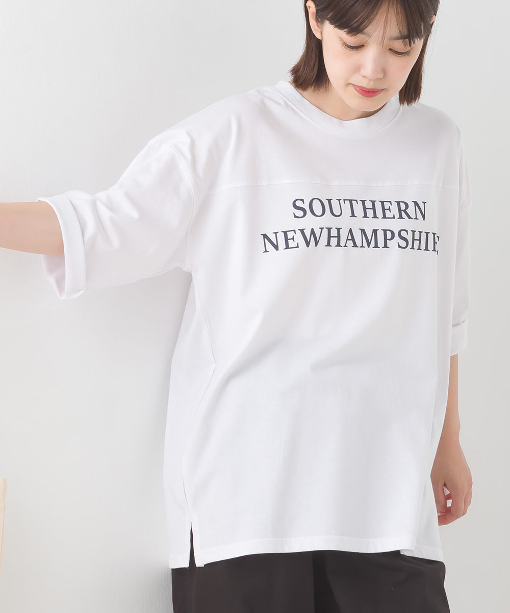 【hbD】【OMNES】ユニセックス バイオポリウォッシュ6分袖フットボールTシャツ【1524-5516】