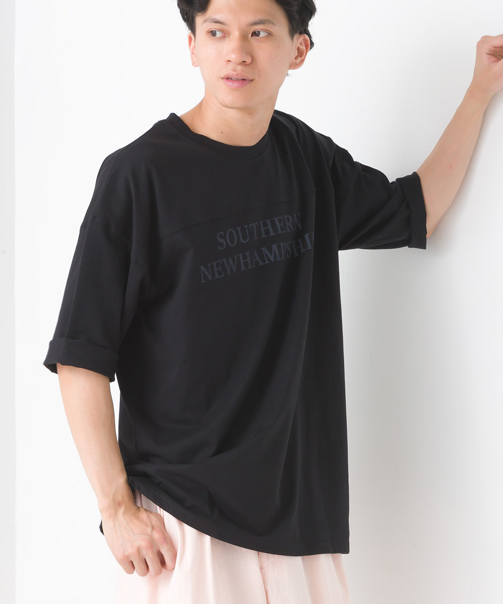 【hbD】【OMNES】ユニセックス バイオポリウォッシュ6分袖フットボールTシャツ【1524-5516】