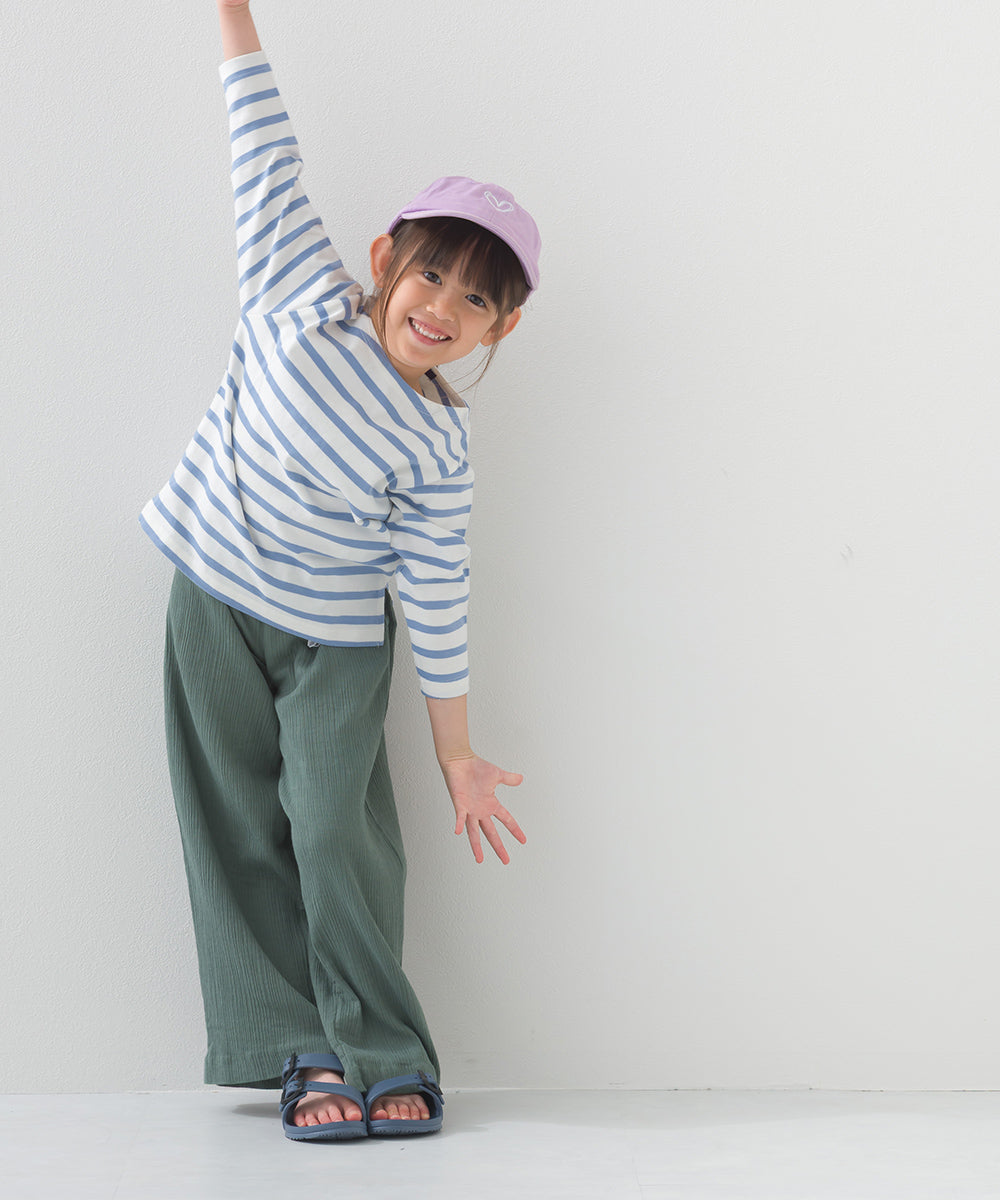【OMNES】キッズ クリンクルクレープイージーパンツ【1525-2180】