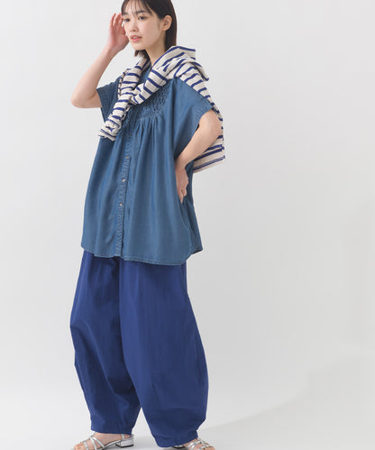 【OMNES】テンセルデニムハンドタック切り替えシャツ【1525-4230】