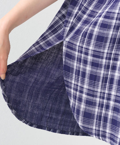 【OMNES】ダブルガーゼピンタックフレンチスリーブシャツ【1525-4236】