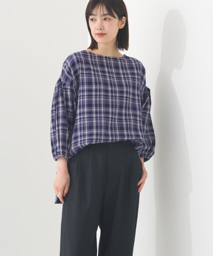 【OMNES】ダブルガーゼボリューム袖プルオーバー【1525-4237】