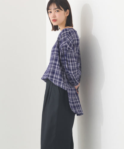 【OMNES】ダブルガーゼボリューム袖プルオーバー【1525-4237】