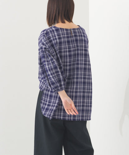 【OMNES】ダブルガーゼボリューム袖プルオーバー【1525-4237】