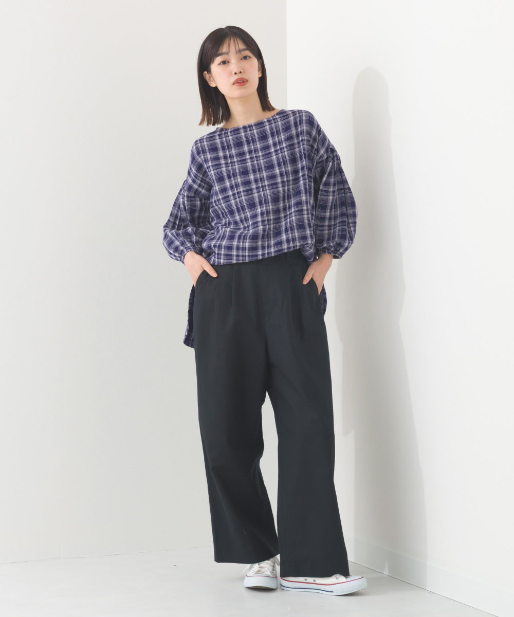 【OMNES】ダブルガーゼボリューム袖プルオーバー【1525-4237】