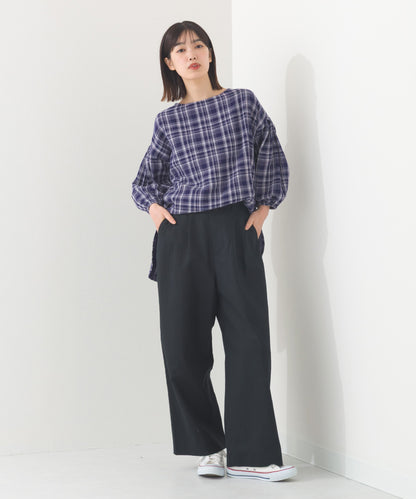 【OMNES】ダブルガーゼボリューム袖プルオーバー【1525-4237】