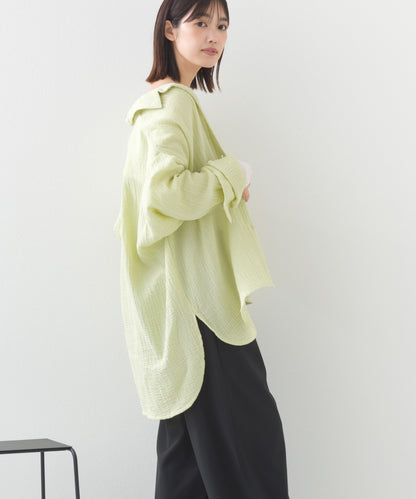 【OMNES】ダブルガーゼレギュラーシャツ【1525-4241】