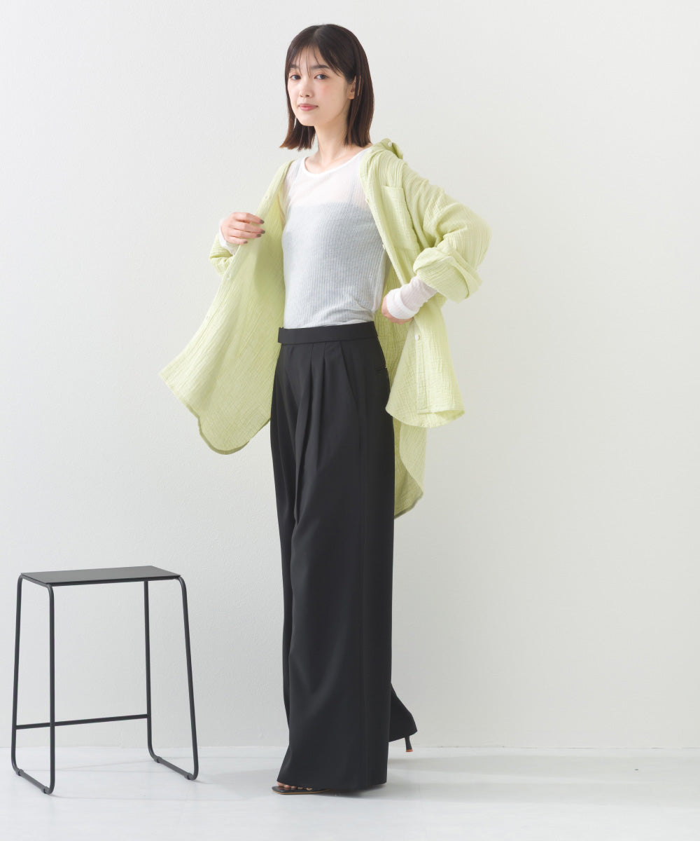 【OMNES】ダブルガーゼレギュラーシャツ【1525-4241】