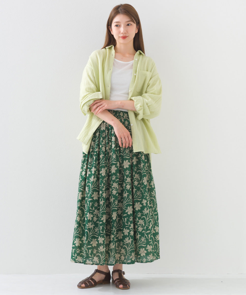 【OMNES】ダブルガーゼレギュラーシャツ【1525-4241】