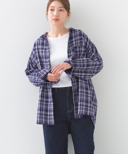 【OMNES】ダブルガーゼレギュラーシャツ【1525-4241】