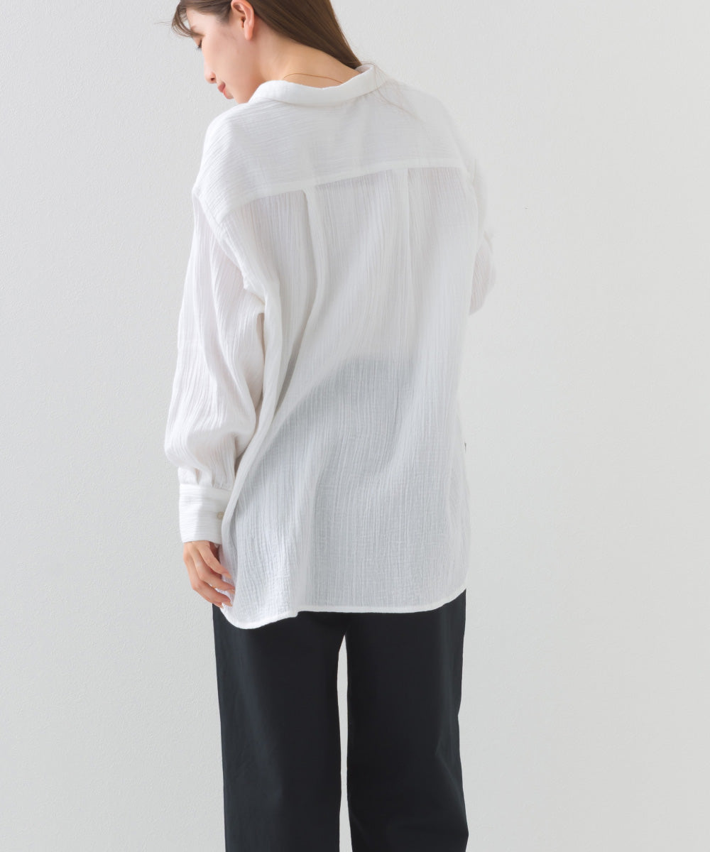 【OMNES】ダブルガーゼレギュラーシャツ【1525-4241】