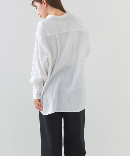 【OMNES】ダブルガーゼレギュラーシャツ【1525-4241】