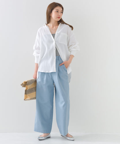 【OMNES】ダブルガーゼレギュラーシャツ【1525-4241】