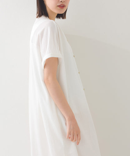 【OMNES】接触冷感 前開きシャツワンピース【252W427OMN008】
