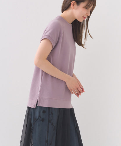 【OMNES】接触冷感 裾スリット半袖プルオーバー【252W427OMN004】