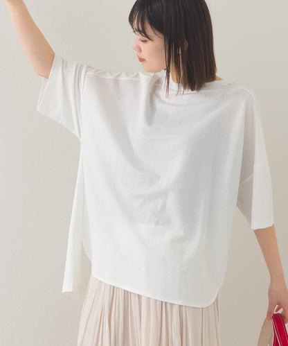 【OMNES】接触冷感 オーバーサイズ半袖プルオーバーTシャツ【252W427OMN006】