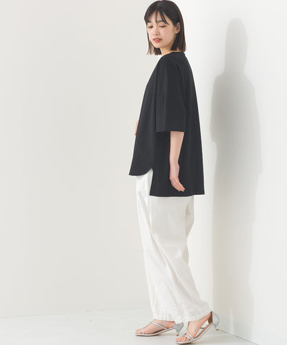 【OMNES】接触冷感 オーバーサイズ半袖プルオーバーTシャツ【252W427OMN006】