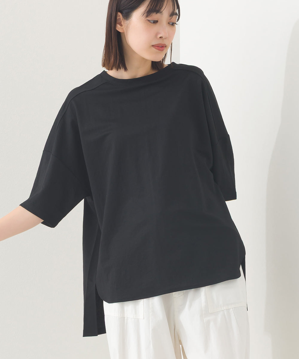 【OMNES】接触冷感 オーバーサイズ半袖プルオーバーTシャツ【252W427OMN006】