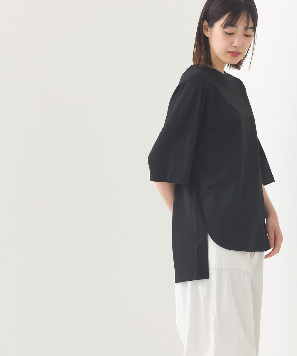 【OMNES】接触冷感 オーバーサイズ半袖プルオーバーTシャツ【252W427OMN006】