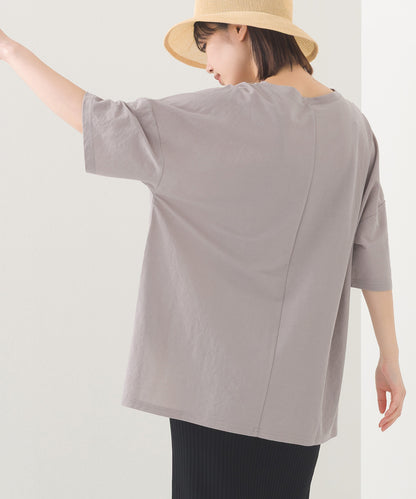 【OMNES】接触冷感 オーバーサイズ半袖プルオーバーTシャツ【252W427OMN006】