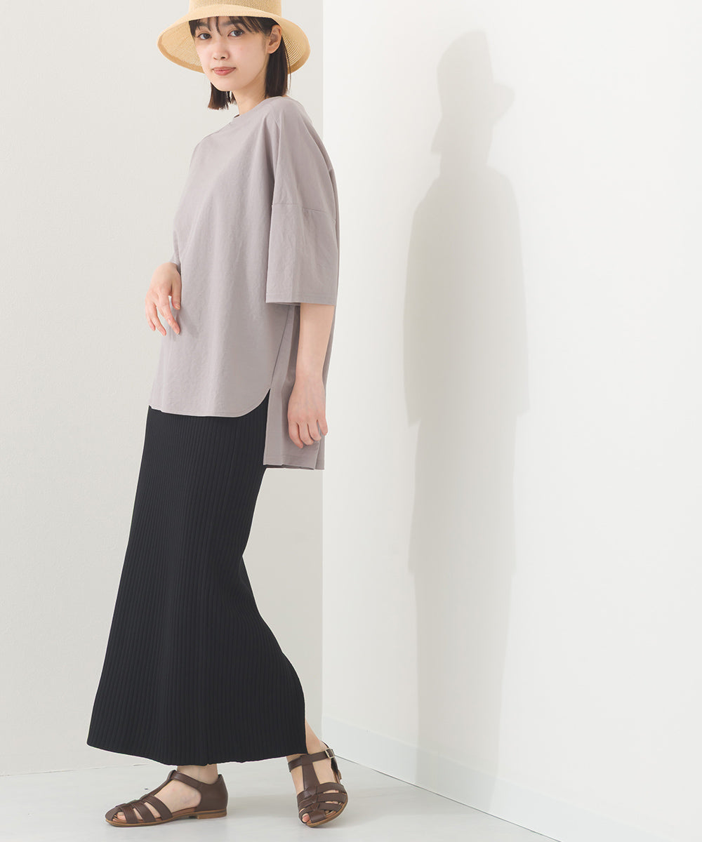 【OMNES】接触冷感 オーバーサイズ半袖プルオーバーTシャツ【252W427OMN006】