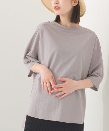 【OMNES】接触冷感 オーバーサイズ半袖プルオーバーTシャツ【252W427OMN006】