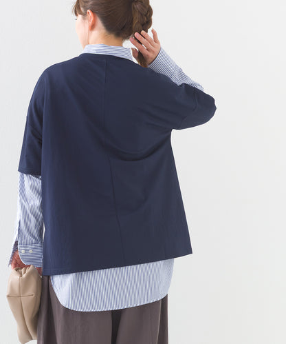 【OMNES】接触冷感 オーバーサイズ半袖プルオーバーTシャツ【252W427OMN006】