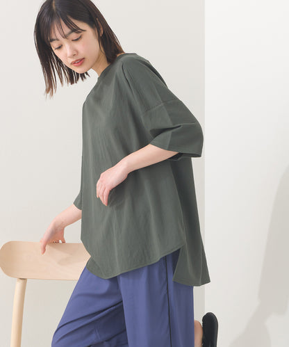 【OMNES】接触冷感 オーバーサイズ半袖プルオーバーTシャツ【252W427OMN006】