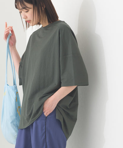 【OMNES】接触冷感 オーバーサイズ半袖プルオーバーTシャツ【252W427OMN006】
