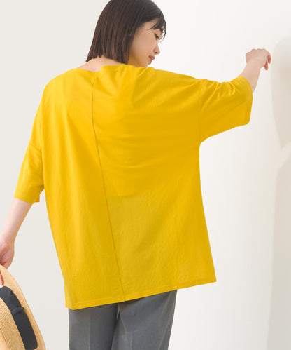 【OMNES】接触冷感 オーバーサイズ半袖プルオーバーTシャツ【252W427OMN006】