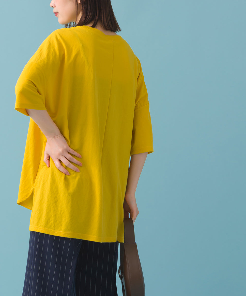 【OMNES】接触冷感 オーバーサイズ半袖プルオーバーTシャツ【252W427OMN006】