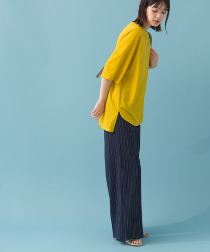 【OMNES】接触冷感 オーバーサイズ半袖プルオーバーTシャツ【252W427OMN006】