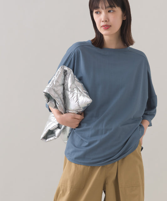 【OMNES】接触冷感 オーバーサイズ半袖プルオーバーTシャツ【252W427OMN006】