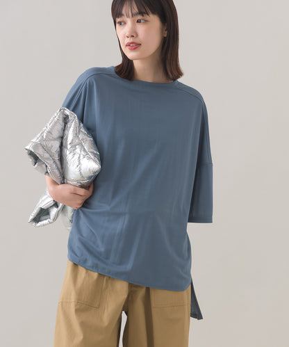 【OMNES】接触冷感 オーバーサイズ半袖プルオーバーTシャツ【252W427OMN006】