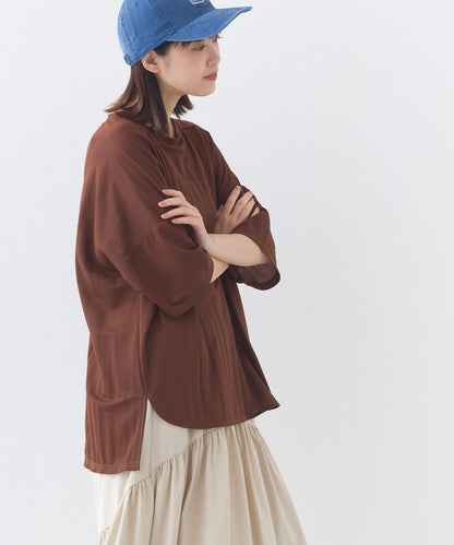 【OMNES】接触冷感 オーバーサイズ半袖プルオーバーTシャツ【252W427OMN006】