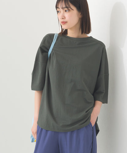 【OMNES】接触冷感 オーバーサイズ半袖プルオーバーTシャツ【252W427OMN006】
