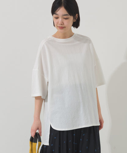 【OMNES】接触冷感 オーバーサイズ半袖プルオーバーTシャツ【252W427OMN006】