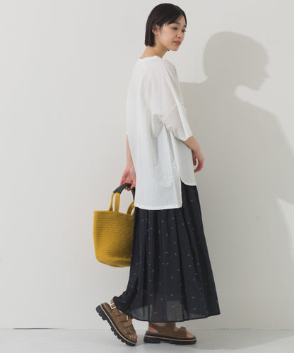 【OMNES】接触冷感 オーバーサイズ半袖プルオーバーTシャツ【252W427OMN006】