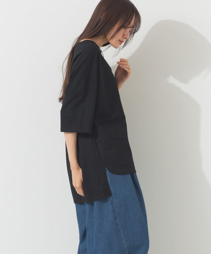 【OMNES】接触冷感 オーバーサイズ半袖プルオーバーTシャツ【252W427OMN006】