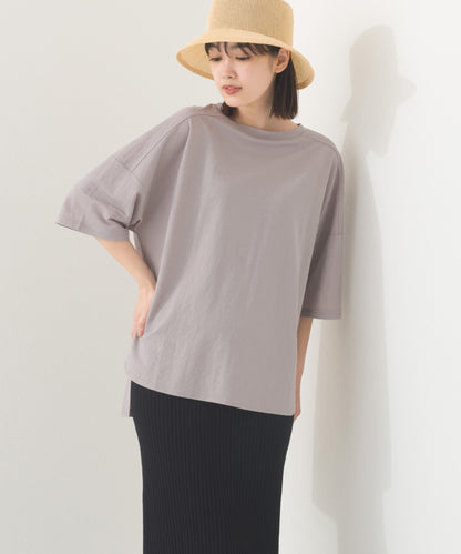 【OMNES】接触冷感 オーバーサイズ半袖プルオーバーTシャツ【252W427OMN006】