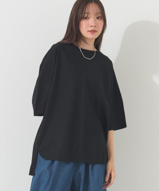【OMNES】接触冷感 オーバーサイズ半袖プルオーバーTシャツ【252W427OMN006】