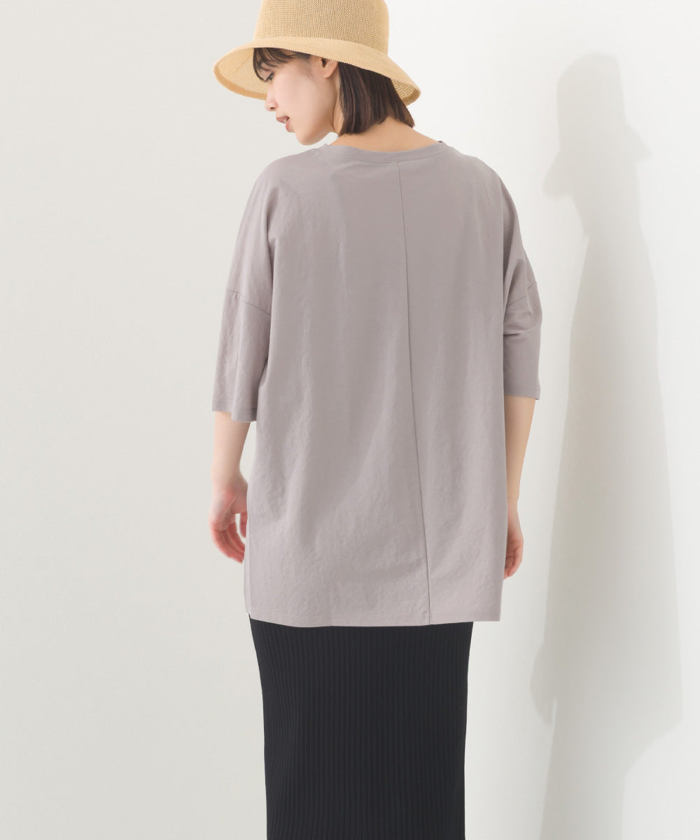 【OMNES】接触冷感 オーバーサイズ半袖プルオーバーTシャツ【252W427OMN006】