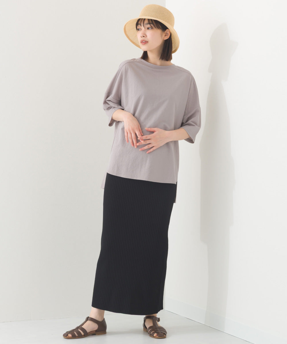 【OMNES】接触冷感 オーバーサイズ半袖プルオーバーTシャツ【252W427OMN006】
