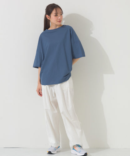 【OMNES】接触冷感 オーバーサイズ半袖プルオーバーTシャツ【252W427OMN006】