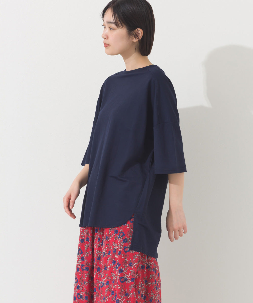 【OMNES】接触冷感 オーバーサイズ半袖プルオーバーTシャツ【252W427OMN006】