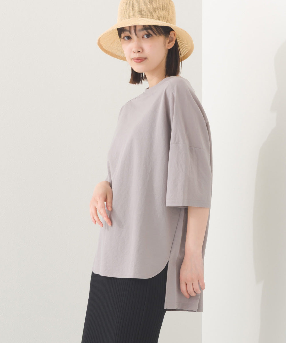 【OMNES】接触冷感 オーバーサイズ半袖プルオーバーTシャツ【252W427OMN006】